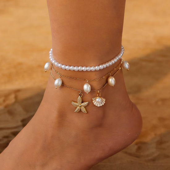 Coastal Charm Colorful Beaded Anklet