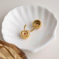 Vintage Brushed Cherry Earrings