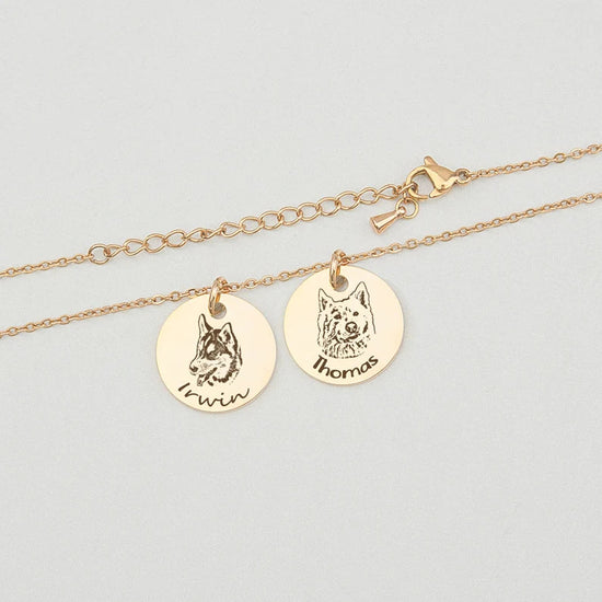 Personalise Pet Photo Disc Pendant Necklace