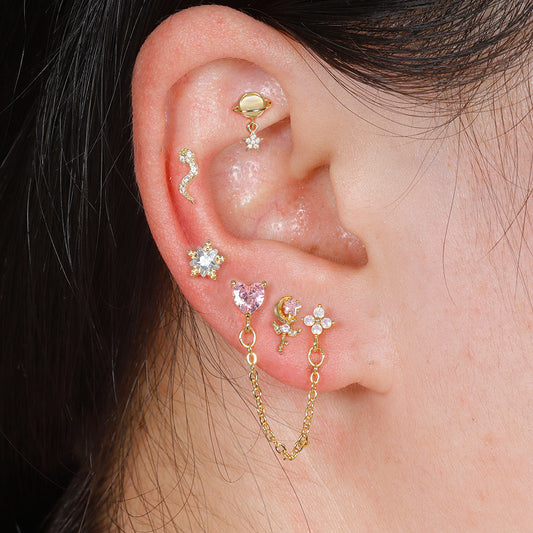 20G Geometry Emoji Conch Helix Stud