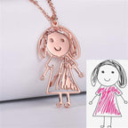 Customise Hand Drawn Children Art Necklace | XL893