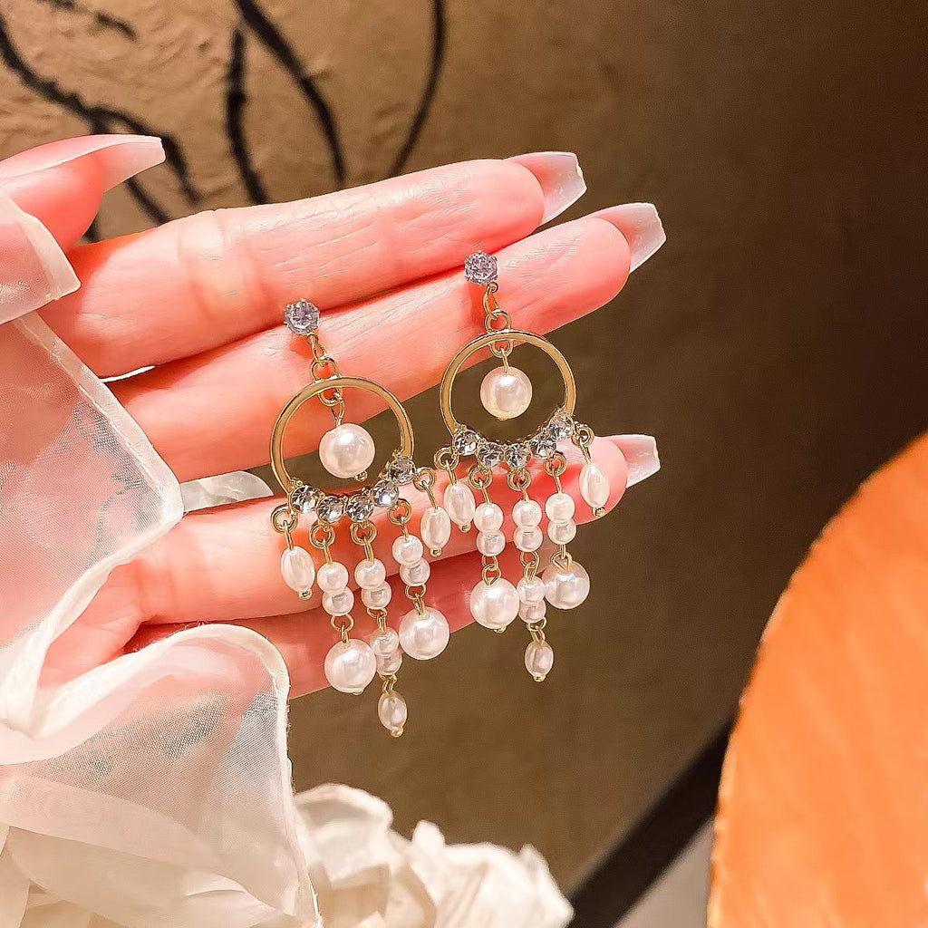 Baroque Freshwater Pearl Chandelier Earrings