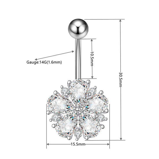 belly rings, belly piercing, belly button piercing, belly button rings, belly ring size, flower belly ring