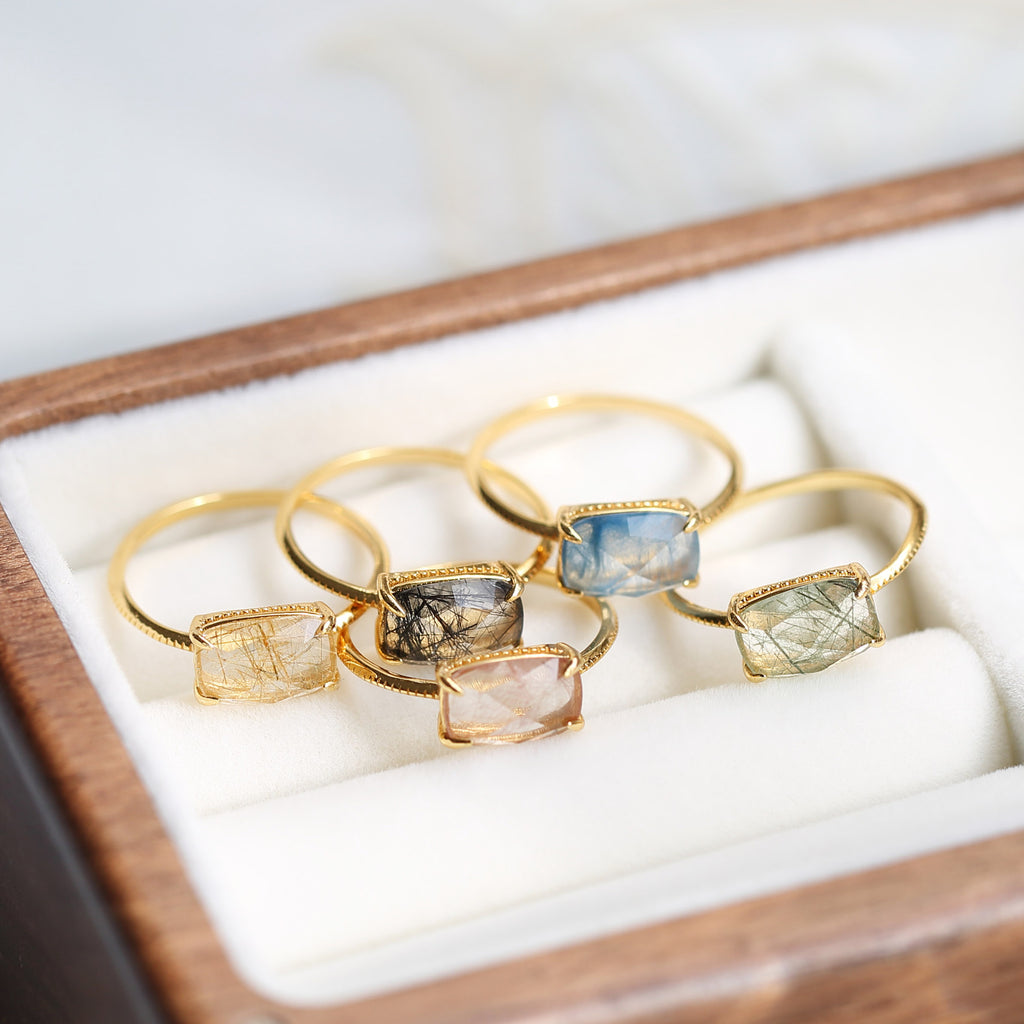 Golden Hour Natural Rutilated Quartz Ring