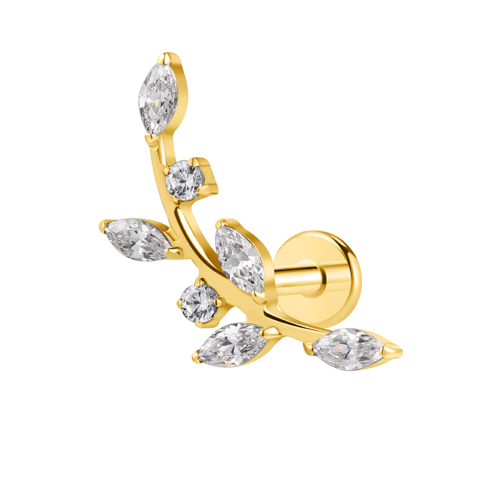 Swan Threaded Screw Flat Back Earrings
