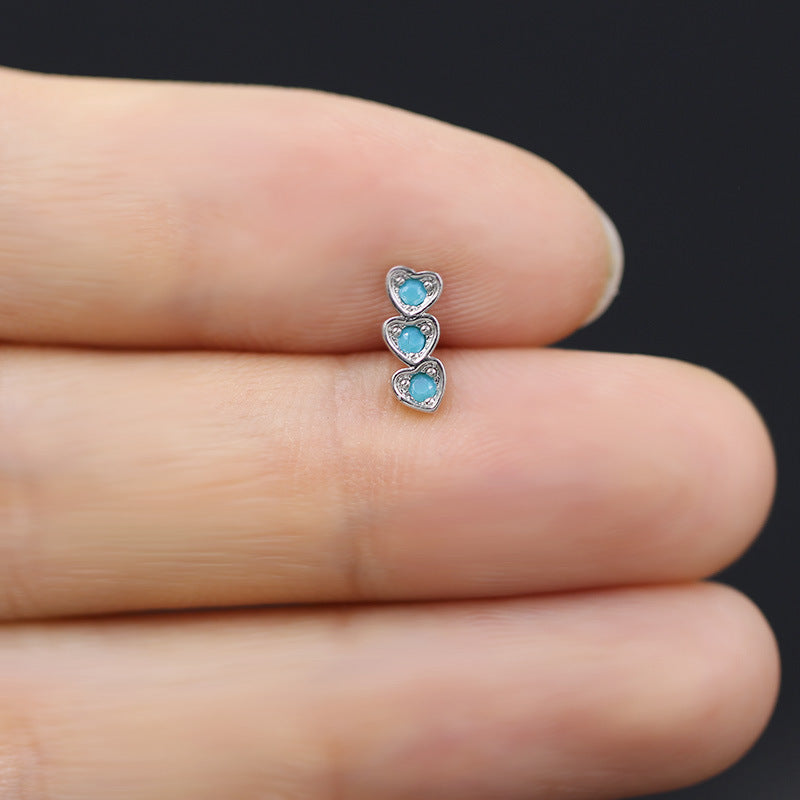 Small Flower Snake Cartilage Piercing Stud
