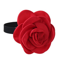 Rose Phantom Flower Suede Choker Costume Necklace | X411