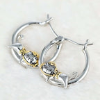 Cozy Laying Cat Small Hoop Earrings