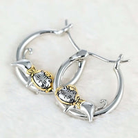 Cozy Laying Cat Small Hoop Earrings