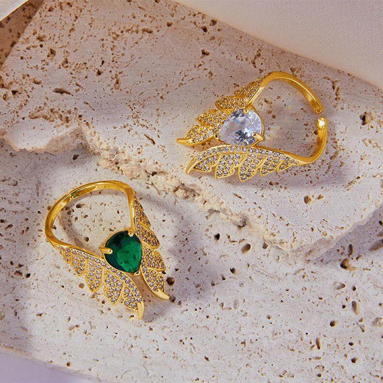 Exaggerate Angel Wing Butterfly Open Ring