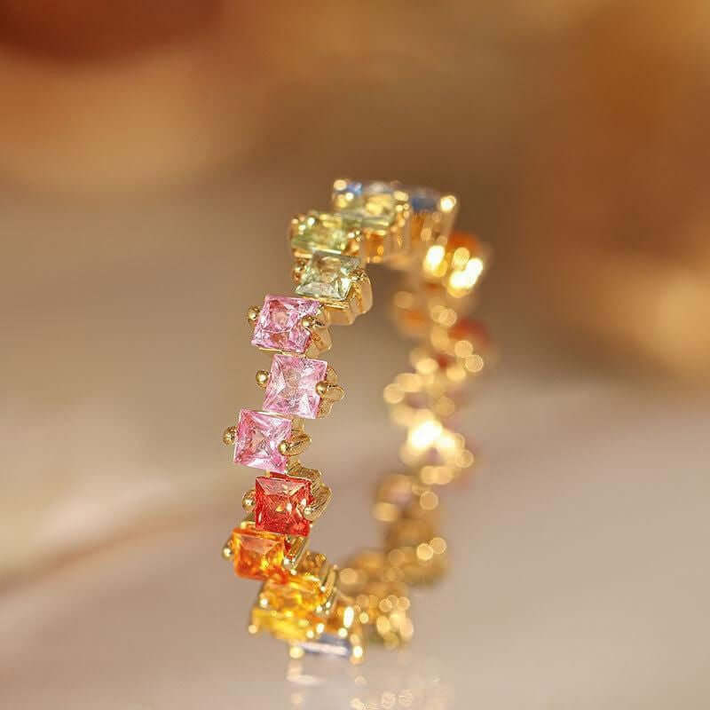 Multi Stone Eternity Stacking Rings