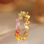 Multi Stone Eternity Stacking Rings