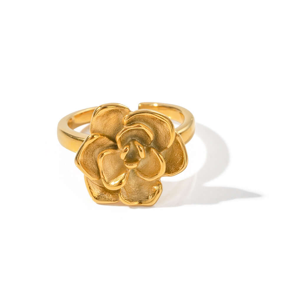 Camellia Flower Pinky Ring