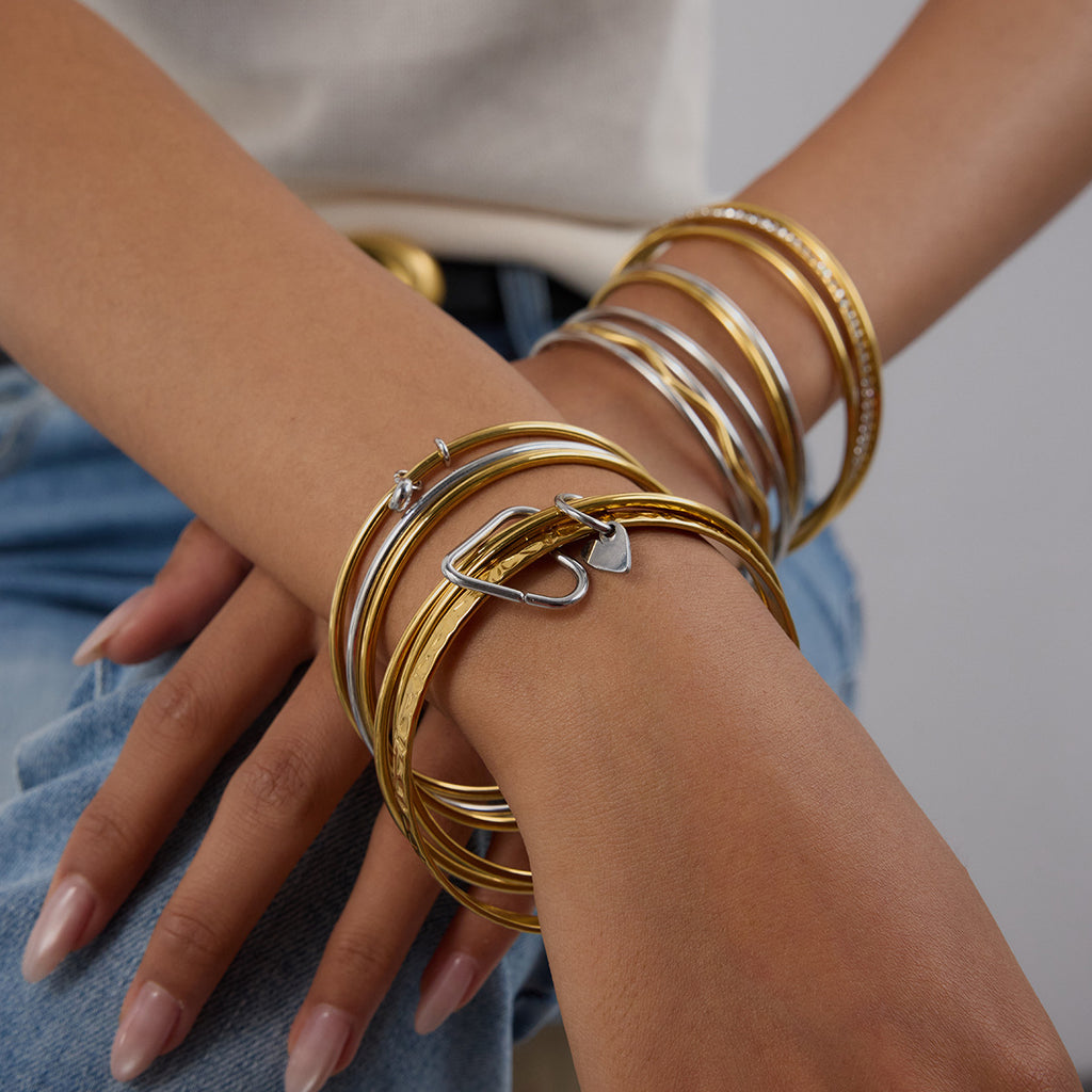 Stacking Crossover Wrap Bangle Bracelet