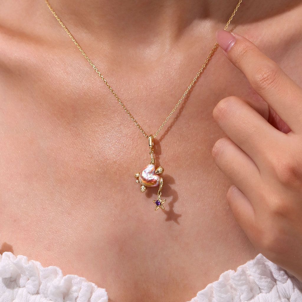 Ocean Marine Animal Pearl Necklace