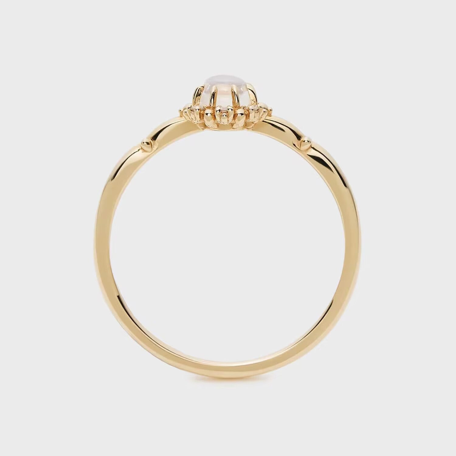 Aurora Moonstone Birthstone Ring