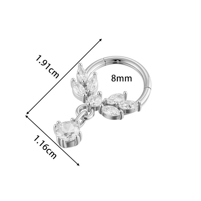 16G Tassel Marquise Hinged Segment Ring