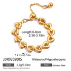 Unique Solid Heart Chain Ring