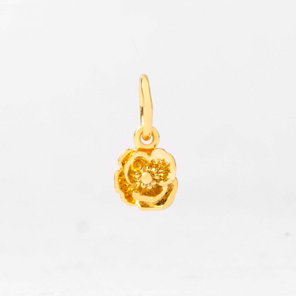 18k Gold Birth Flower Charm & Pendant