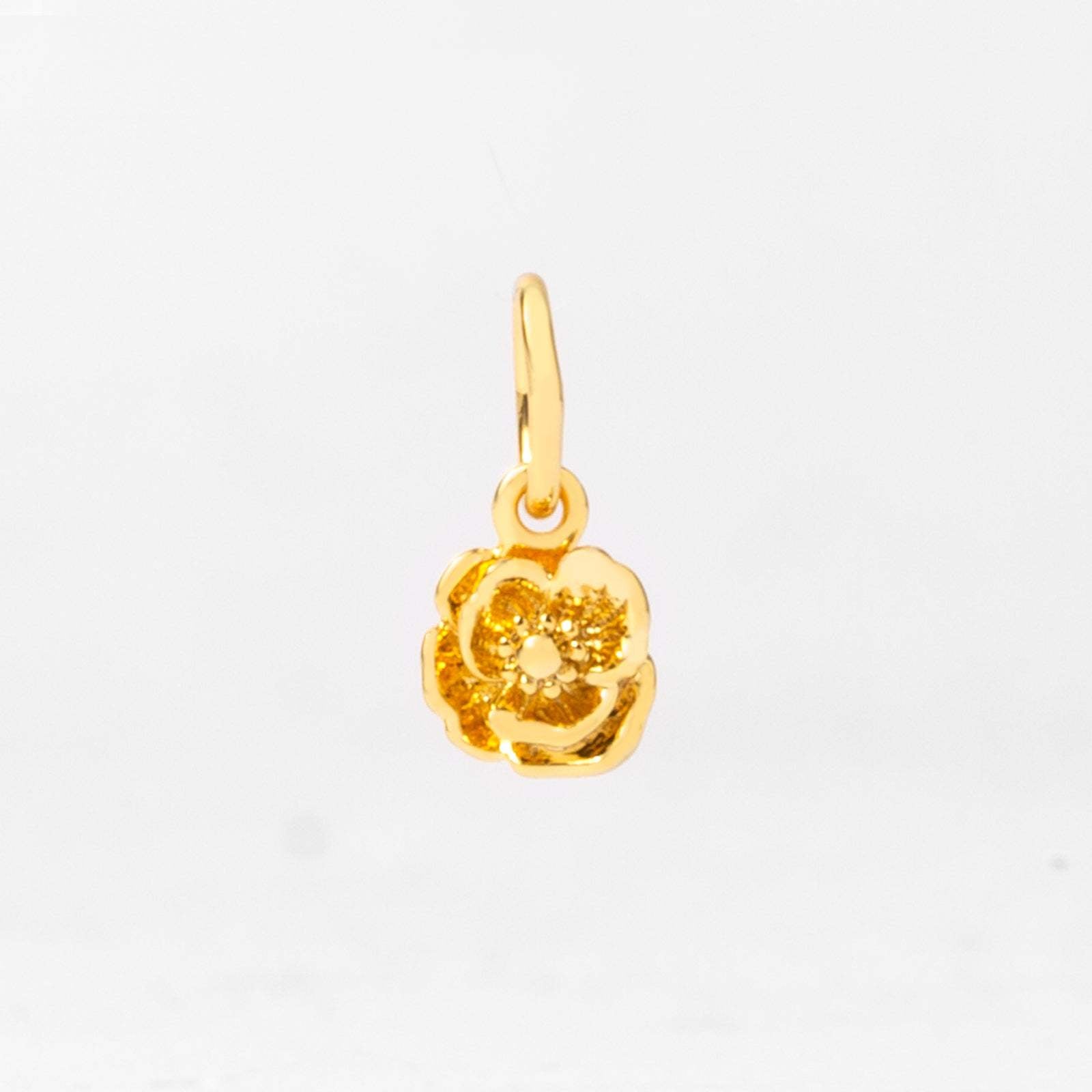 18k Gold Birth Flower Charm & Pendant