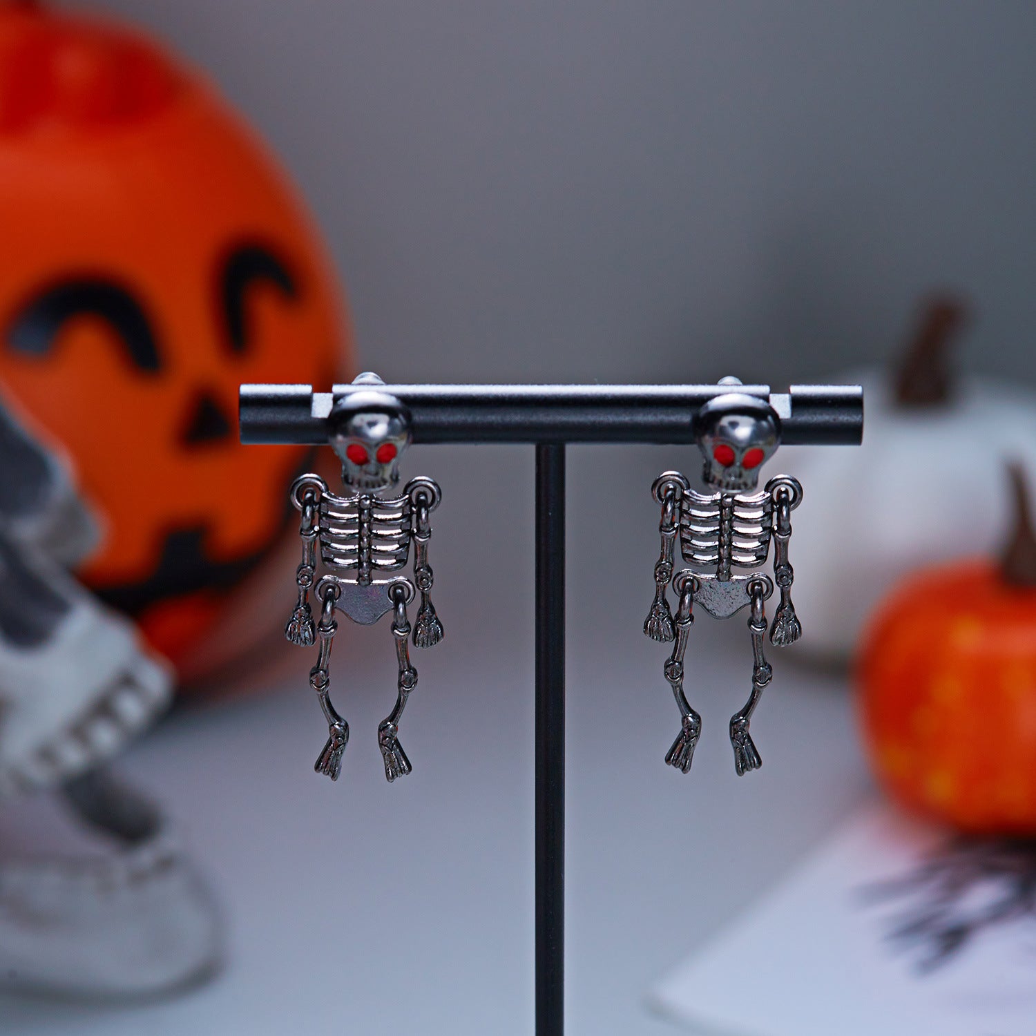 Neon Colorful Skeleton Ear Jacket Earrings