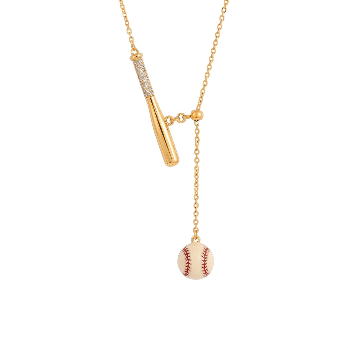 Court Crush Tennis Racket Lariat Necklace