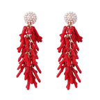 Ocean Inspired Red Coral Earrings