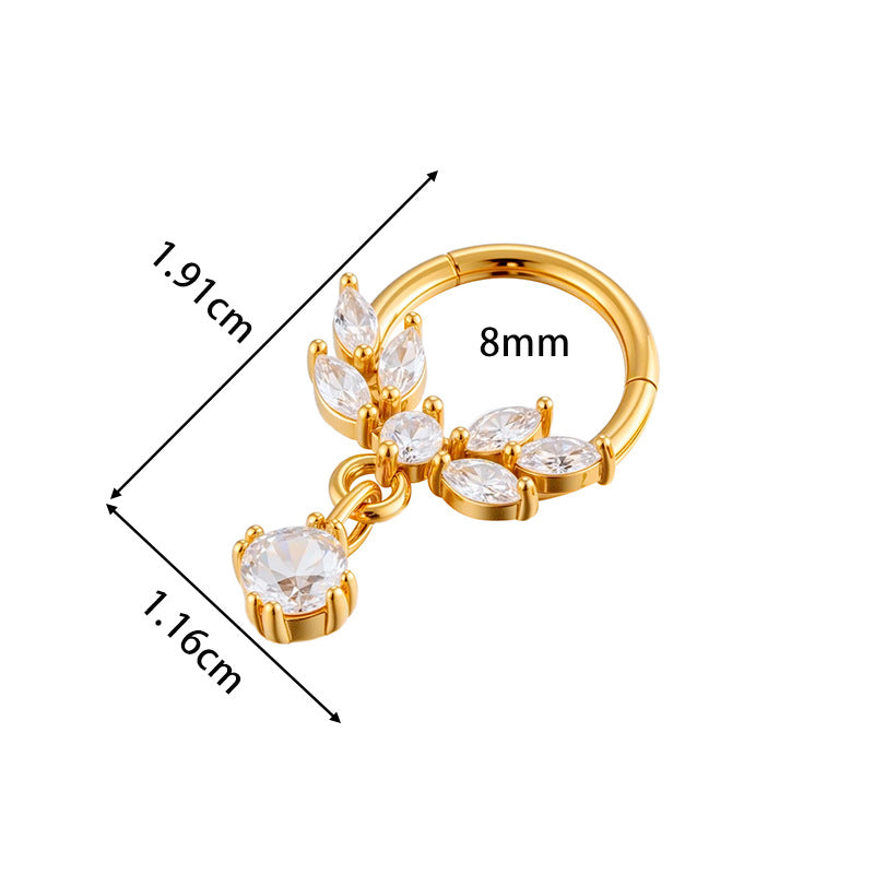 16G Tassel Marquise Hinged Segment Ring