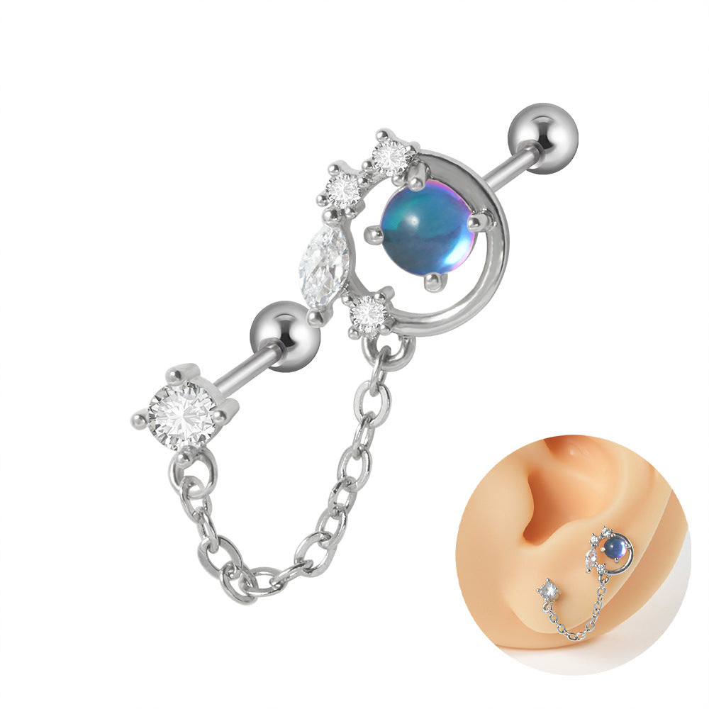 20G Cartilage Tiny Dangle Stud Earring Double Piercing Earrings