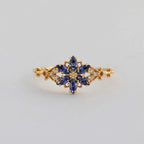 Romantic Flower Tanzanite Ring Gold