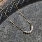 Elegant Tiny Freshwater Pearl Choker Chain Necklace