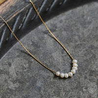 Elegant Tiny Freshwater Pearl Choker Chain Necklace