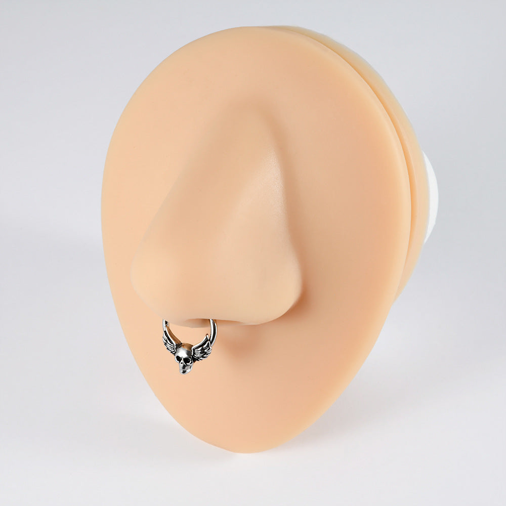 Phantom Skull 16G Septum Clicker Piercing Ring