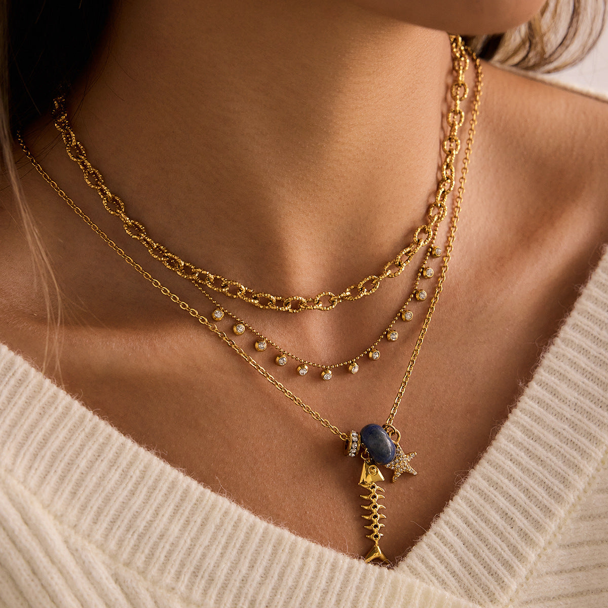 Y2K Fish Beaded Necklace