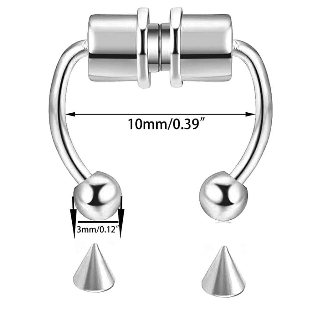Magnetic Non-Piercing Horseshoe Fake Nose Piercing