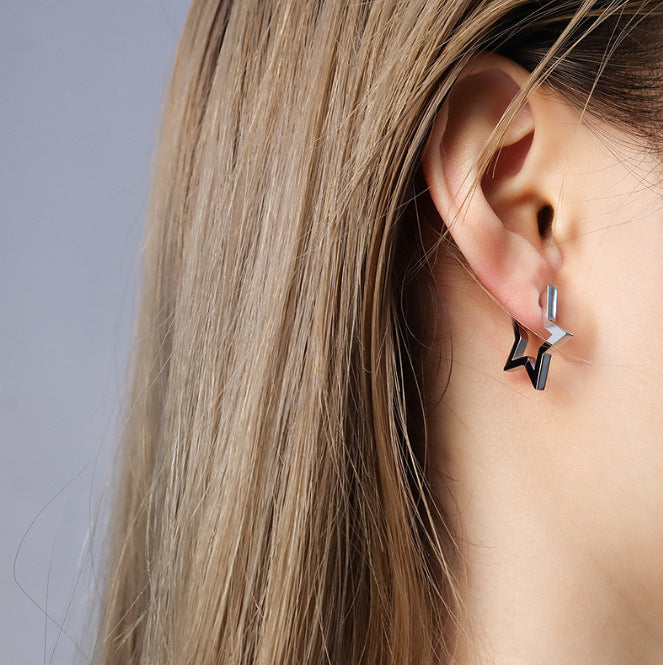 20G Minimalist Geometry Heart Hoop Earrings