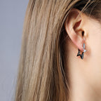 20G Minimalist Geometry Heart Hoop Earrings