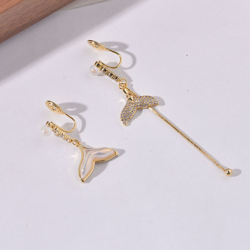 Petite Mermaid Whale Tail Ear Clip