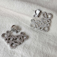 French Square Hollow Letter Large Earrings