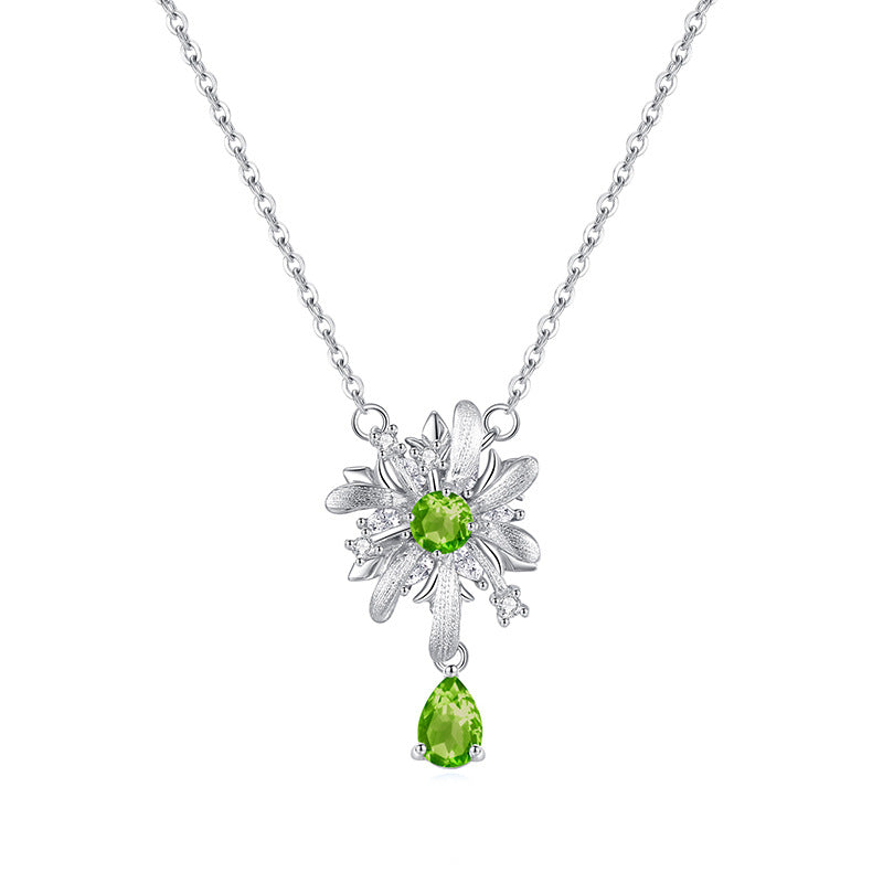 Rotation Fireworks Gemstone Fidget Necklace
