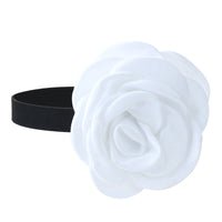 Rose Phantom Flower Suede Choker Costume Necklace | X411