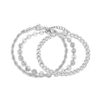 Surgical Steel Rope Cuban Chain Link Bracelet Set