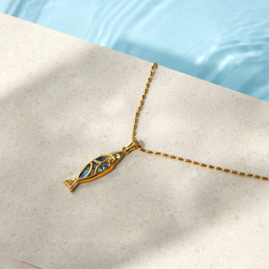 Y2K Fish Beaded Necklace