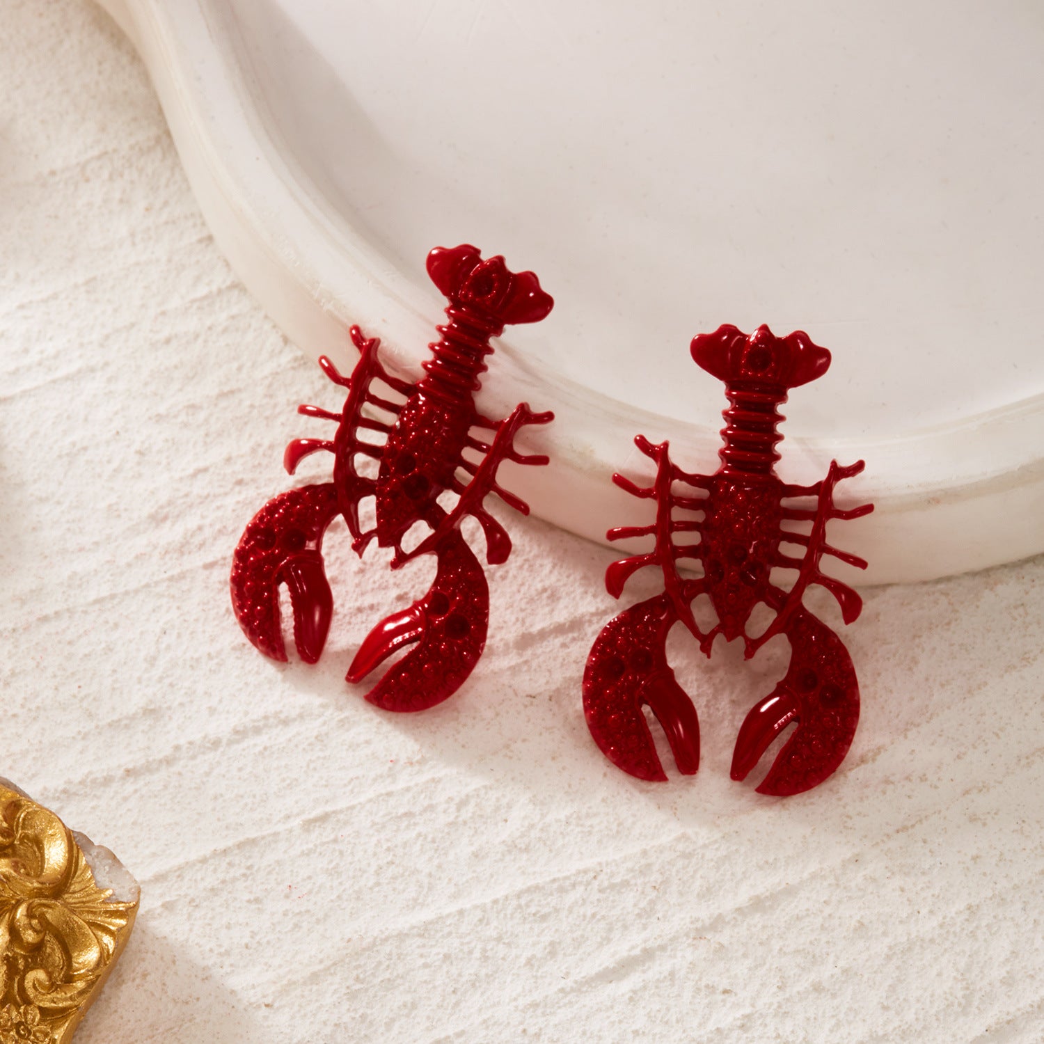 Coastal Summer Lobster Oversize Earrings