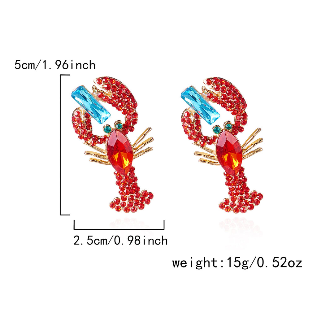 Coastal Summer Lobster Oversize Earrings