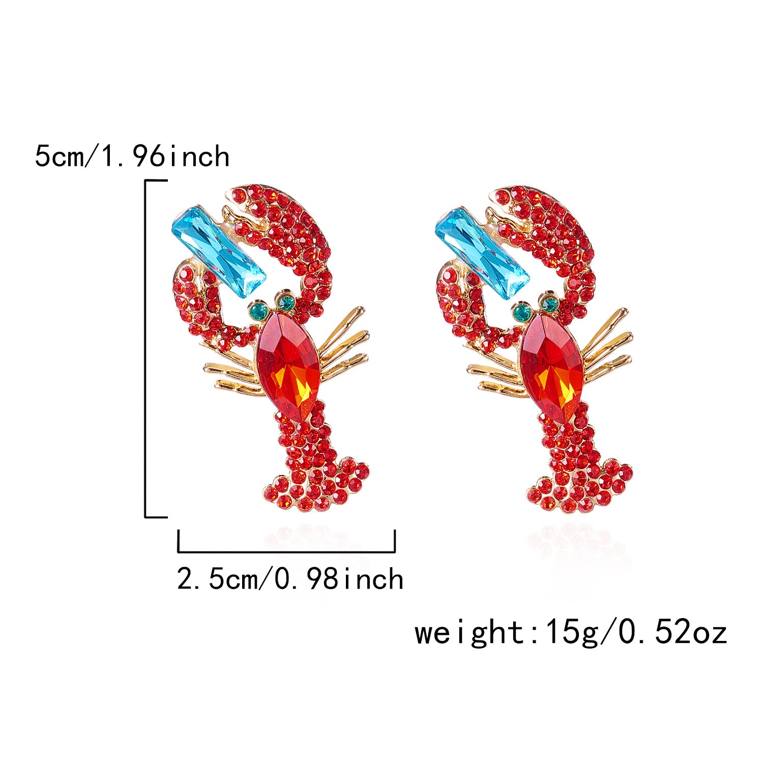 Coastal Summer Lobster Oversize Earrings