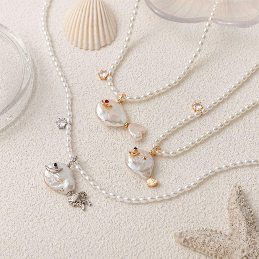 Ocean Marine Animal Pearl Necklace