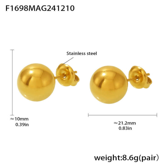 Two Way Bead Stud Earrings