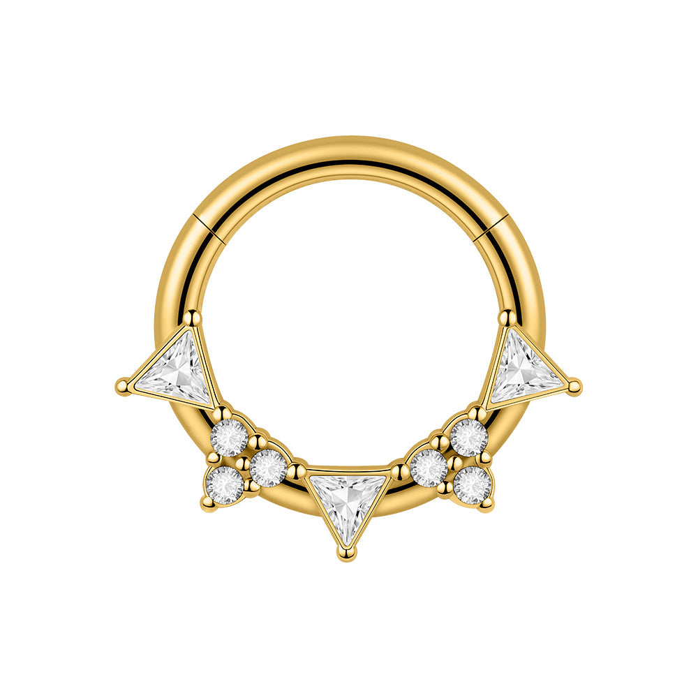 Orbit Stainless Steel 16G Hinged Nose Hoop