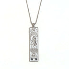 Rectangular Zodiac Pendant Necklace Gold | JN3474